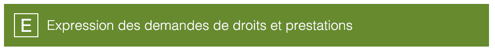 expression des demandes de droits et prestations